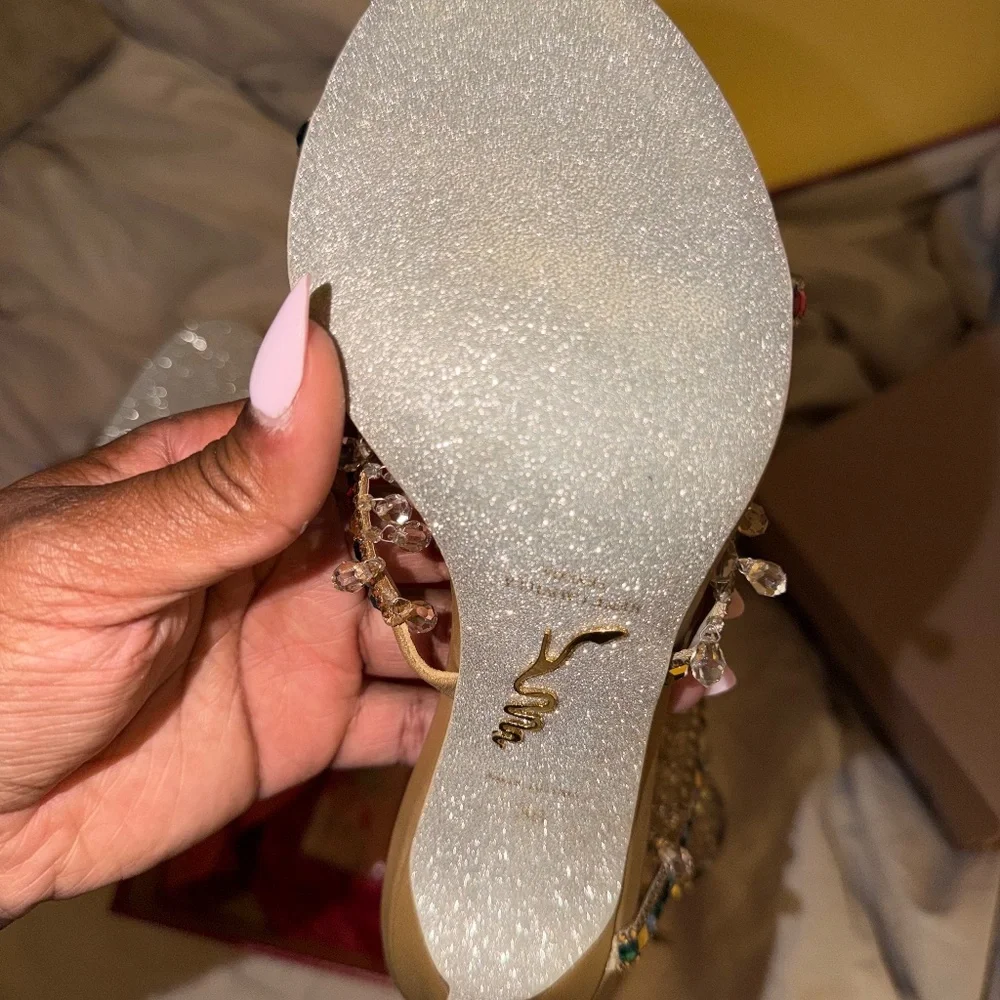 Rene Caovilla Chandelier Multicolor Size 8 - Picture 2 of 6